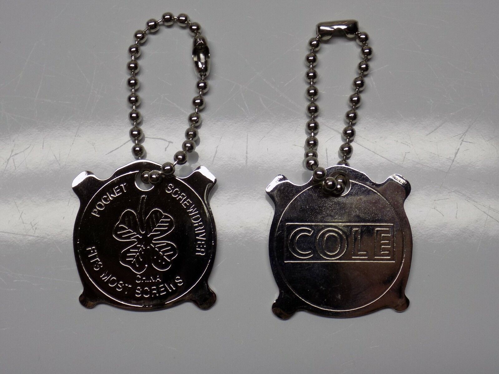 2ct 4-Way COLE Keychain Screwdriver Pocket Tools (4 way four way 4-in-1, 4 in 1)