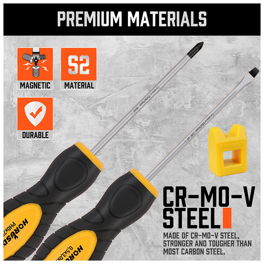 58Pcs Magnetic Screwdriver Set With Toolbox Professional Cushion Grip Men's Gift
