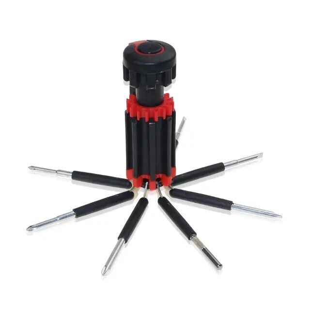 8 in 1 Multi-Functional Screwdriver W/ 6 LED Torch Flash Light Repair Tool TOP