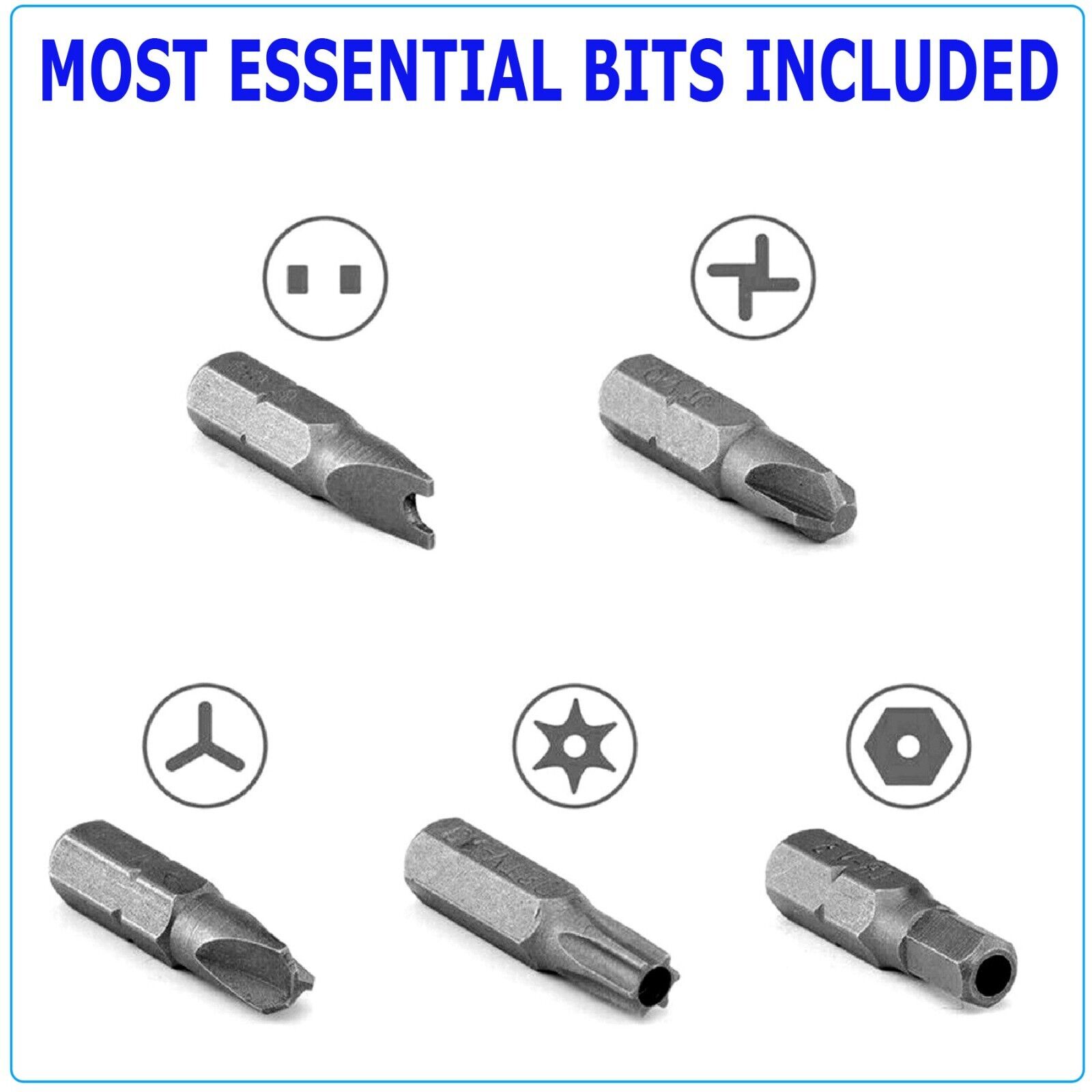 34 Torx Bit Set Tamper Proof Security Torq Hex Star Spanner Tri Wing Screwdriver