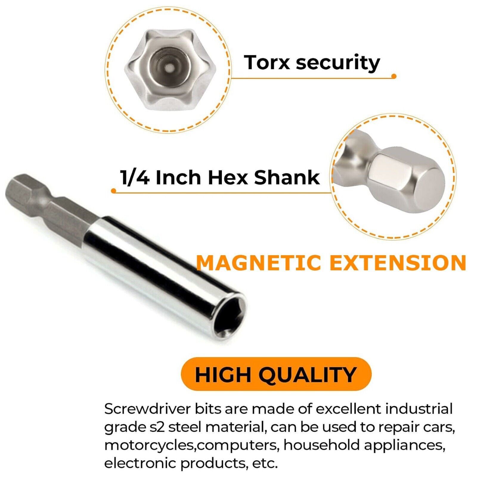 34 Torx Bit Set Tamper Proof Security Torq Hex Star Spanner Tri Wing Screwdriver