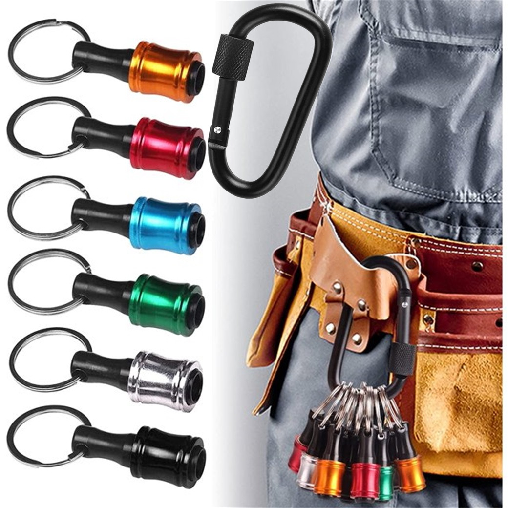 1/4" Hex Shank Quick Release Keychain Screwdriver Drill Bit Holder Bit Set Lots
