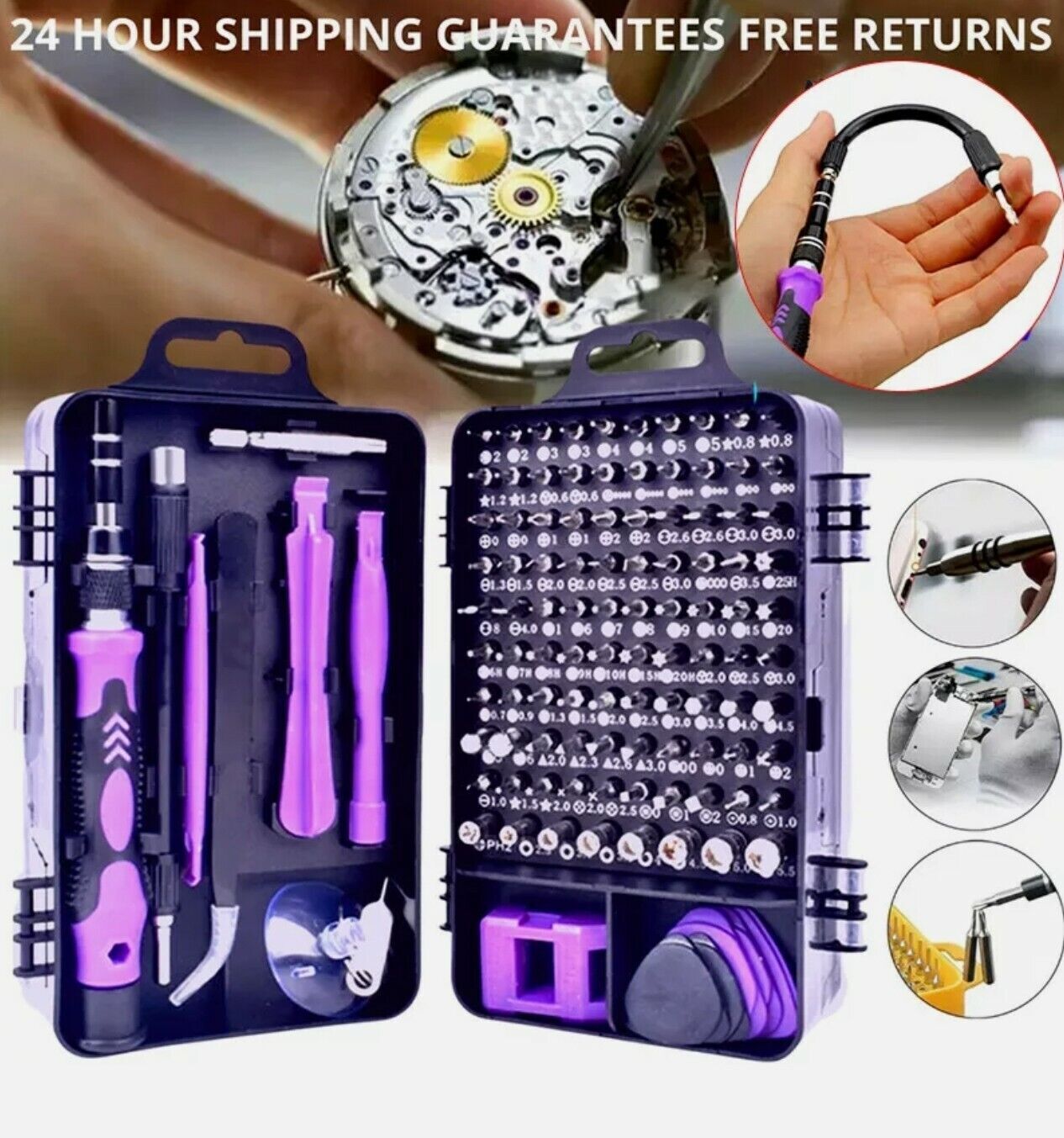 115 in 1 Magnetic Precision Screwdriver Set PC Phone Electronics Repair Tool Kit