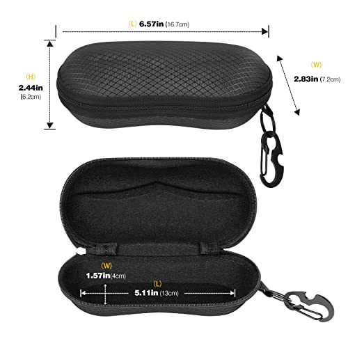 MoKo Semi Hard Shell Sunglasses Case with Accessories