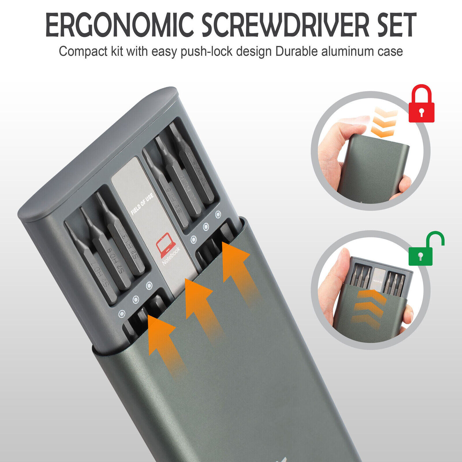 Precision Screwdriver Set 48-in-1 Magnetic Bit Tool Kit for Electronics Computer