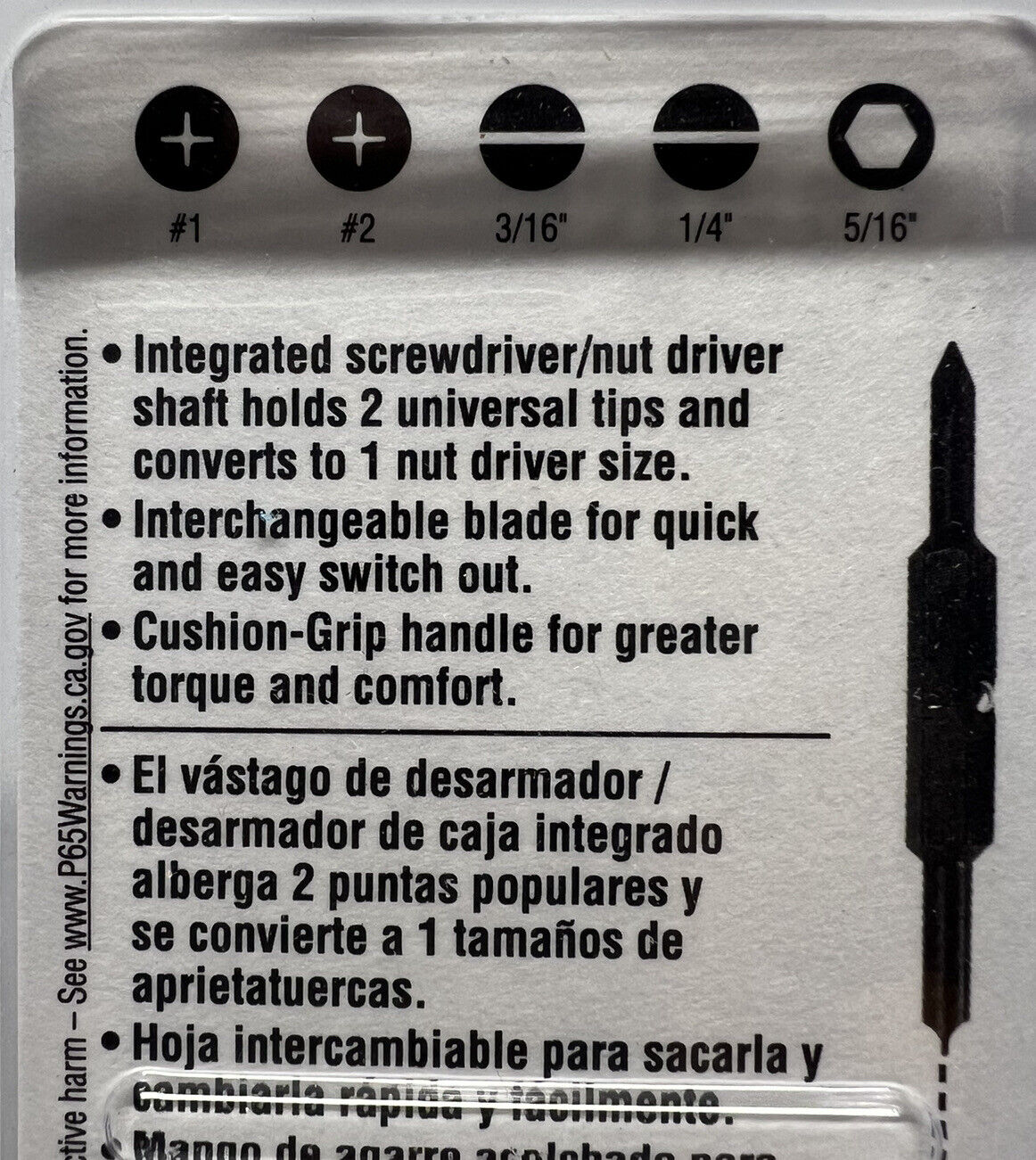 Klein Tools 32476 Multi-Bit Screwdriver / Nut Driver 5-in-1 Phillips Slotted NEW