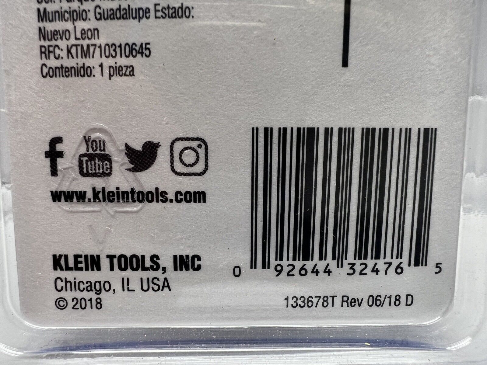 Klein Tools 32476 Multi-Bit Screwdriver / Nut Driver 5-in-1 Phillips Slotted NEW