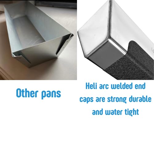 Medusa, 12" Professional Grade Heli-Arc Welded Stainless Steal Drywall Taping Mud Pan with Non Slip Grip, Easy Clean, Perfect for All Knives 12' And Under, Durable, and Built to Last