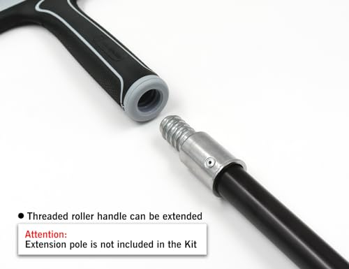 ROLLINGDOG 24 Inch Taping Knife - Drywall Taping Knife,Threaded End Can be Attached to Extension Pole,Stainless Steel Blade,Ideal for Skimming and Smoothing Walls and Ceilings