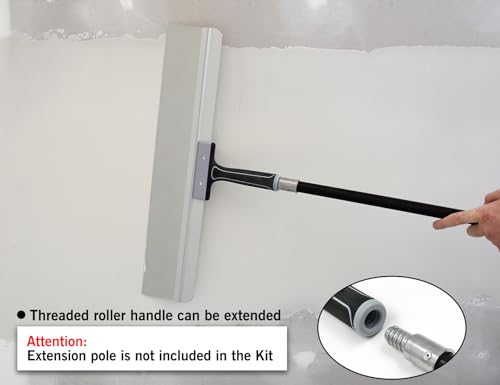 ROLLINGDOG 24 Inch Taping Knife - Drywall Taping Knife,Threaded End Can be Attached to Extension Pole,Stainless Steel Blade,Ideal for Skimming and Smoothing Walls and Ceilings