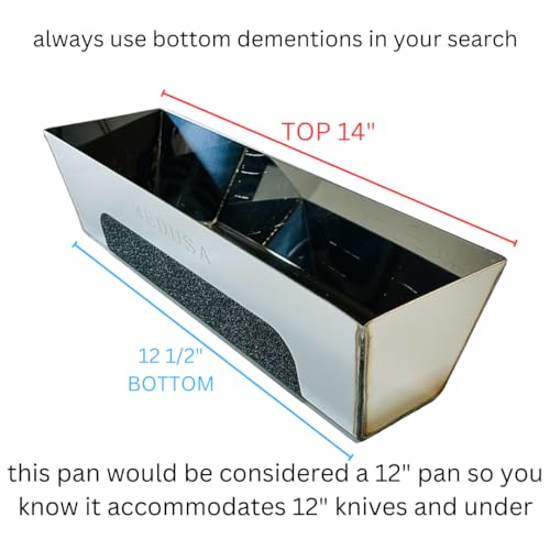 Medusa, 12" Professional Grade Heli-Arc Welded Stainless Steal Drywall Taping Mud Pan with Non Slip Grip, Easy Clean, Perfect for All Knives 12' And Under, Durable, and Built to Last