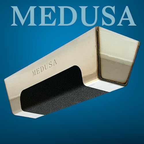 Medusa, 12" Professional Grade Heli-Arc Welded Stainless Steal Drywall Taping Mud Pan with Non Slip Grip, Easy Clean, Perfect for All Knives 12' And Under, Durable, and Built to Last