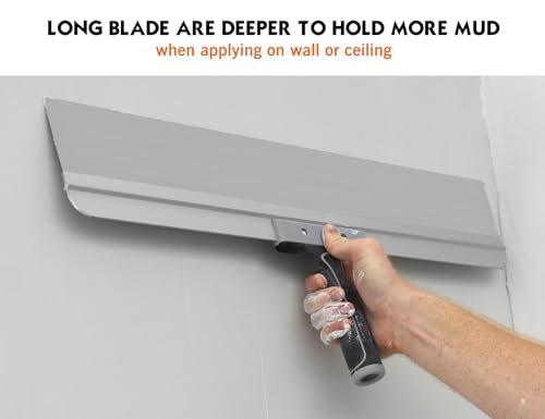 ROLLINGDOG 24 Inch Taping Knife - Drywall Taping Knife,Threaded End Can be Attached to Extension Pole,Stainless Steel Blade,Ideal for Skimming and Smoothing Walls and Ceilings