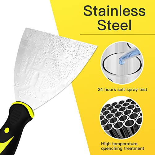 Putty Knife Scrapers, 1.5 Inch Spackle Knife, Metal Scraper Tool for Drywall Finishing, Plaster Scraping, Decals, and Wallpaper