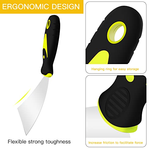 Putty Knife Scrapers, 1.5 Inch Spackle Knife, Metal Scraper Tool for Drywall Finishing, Plaster Scraping, Decals, and Wallpaper