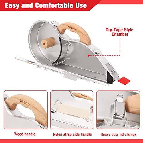 Goldblatt Banjo Tape Set Drywall Taping Tools with 10" Blue Steel Taping Knife, Lightweight & Comfortable Use for Finishing and Patching