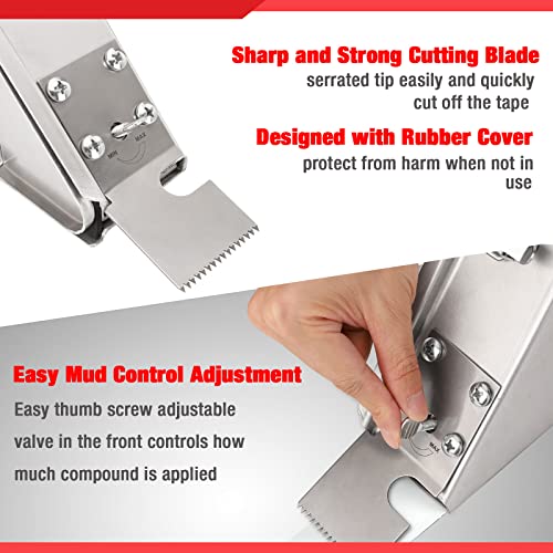 Goldblatt Banjo Tape Set Drywall Taping Tools with 10" Blue Steel Taping Knife, Lightweight & Comfortable Use for Finishing and Patching