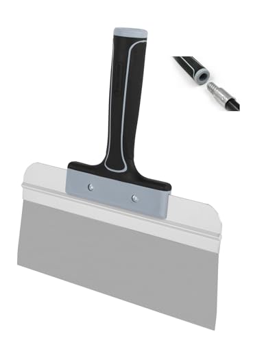 ROLLINGDOG 10 Inch Taping Knife - Drywall Taping Knife,Threaded End Can be Attached to Extension Pole,Stainless Steel Blade,Ideal for Skimming and Smoothing Walls and Ceilings