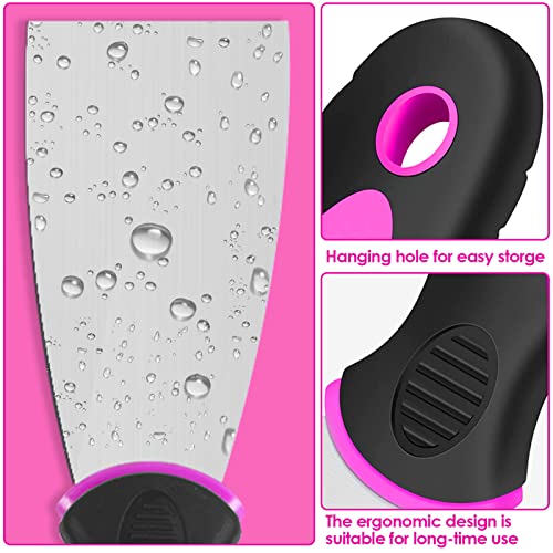 ThinkLearn Pink Putty Knife Set, Drywall Tools1" 2" 3" 4" 6" 8", Stainless Steel Putty Knife, Wallpaper Scraper Tool for Painting, Decorating, Removeing Decals and Mud（6PCS）