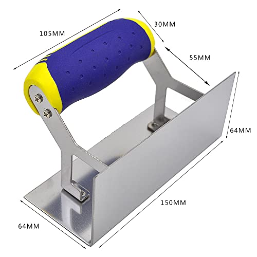 Stainless Steel Corner Trowel 2 PC (Inside & Outside) Drywall Corner Knife Set Concrete Plastering Bricklaying Finishing Tool Kit