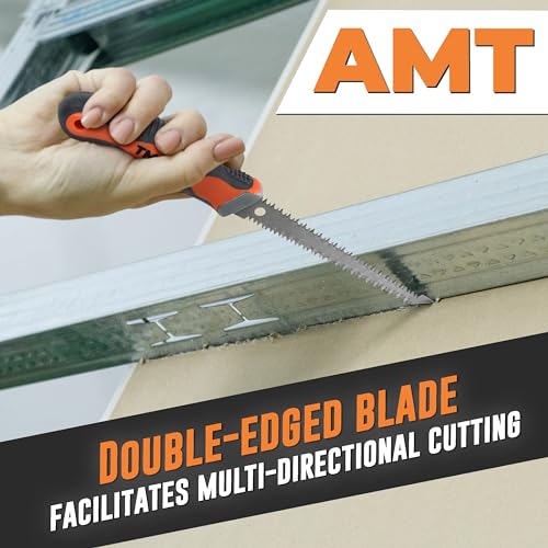 AMERICAN MUTT TOOLS Double Sided Drywall Saw – 6" Drywall Jab Saw with Ergonomic Grip – Drywall Cutting Tool, Sheetrock Knife, Keyhole Saw, Sheetrock Saw, Dry Wall Saw, Key Hole Saw, Jab Saw Drywall