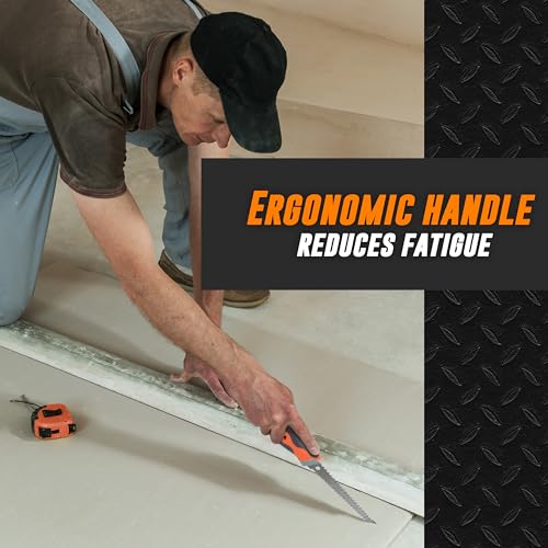 AMERICAN MUTT TOOLS Double Sided Drywall Saw – 6" Drywall Jab Saw with Ergonomic Grip – Drywall Cutting Tool, Sheetrock Knife, Keyhole Saw, Sheetrock Saw, Dry Wall Saw, Key Hole Saw, Jab Saw Drywall