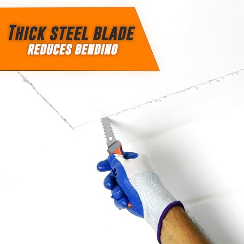 AMERICAN MUTT TOOLS Double Sided Drywall Saw – 6" Drywall Jab Saw with Ergonomic Grip – Drywall Cutting Tool, Sheetrock Knife, Keyhole Saw, Sheetrock Saw, Dry Wall Saw, Key Hole Saw, Jab Saw Drywall