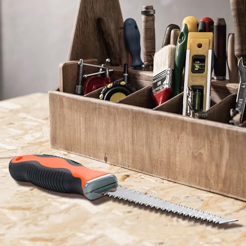 AMERICAN MUTT TOOLS Double Sided Drywall Saw – 6" Drywall Jab Saw with Ergonomic Grip – Drywall Cutting Tool, Sheetrock Knife, Keyhole Saw, Sheetrock Saw, Dry Wall Saw, Key Hole Saw, Jab Saw Drywall