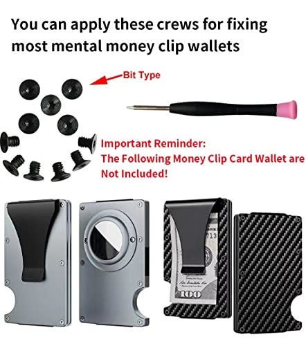 Minimalist Wallet Screw Set - Basic Black