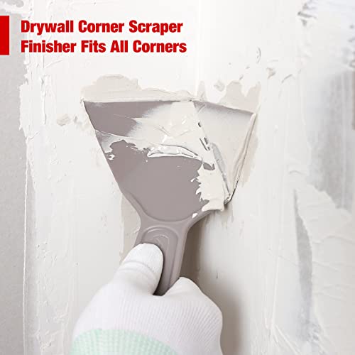 Goldblatt 7-Piece Drywall Hand Tool Kit, with 4 Pieces Plastic Taping Knife Set, 1 Piece Blue Steel Taping Knife, Mud Pad and Sanding Sponge, Perfect for Quick Drywall Finishing and Patching