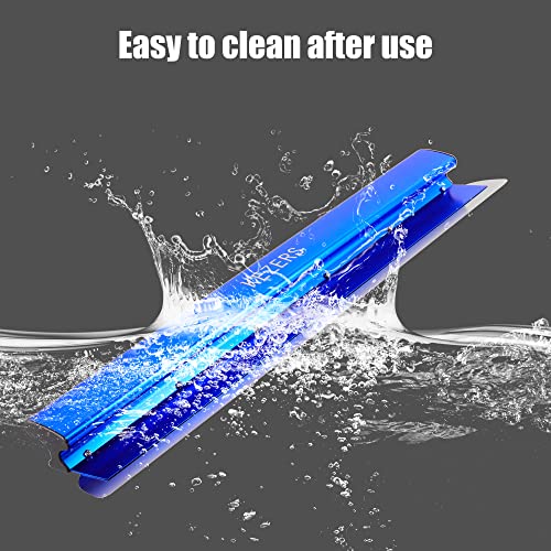 KEZERS 32" /80 cm Skimming Blade, 0.3mm Stainless Steel Blade, Smoothing & Knockdown Drywall Knife, Extruded Aluminum, Durable Wall-Board, High-Impact End Caps