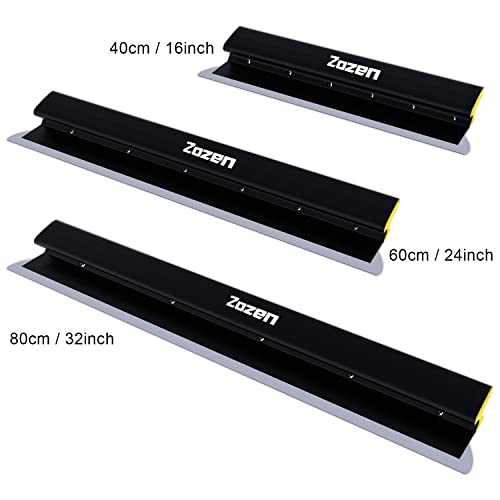 Zozen Drywall Skimming Blade 24in/60cm, All Body made of Aluminum Alloy, Blade made of European Stainless Steel, Smoothing Knife/Wipe Down Knife/Drywall Knife, Acting on Gyprock/WallBoard/Plasterboard