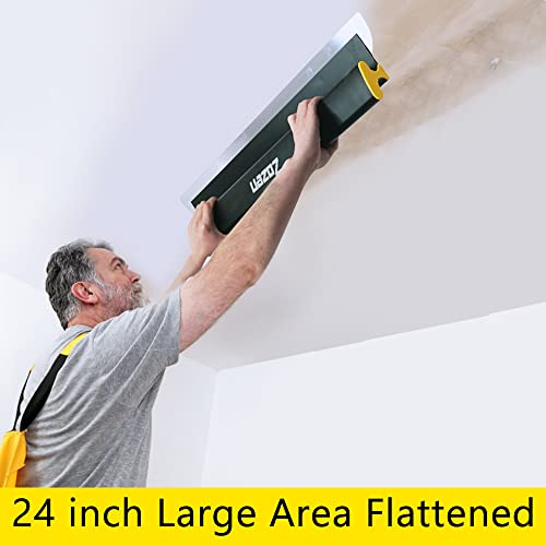 Zozen Drywall Skimming Blade 24in/60cm, All Body made of Aluminum Alloy, Blade made of European Stainless Steel, Smoothing Knife/Wipe Down Knife/Drywall Knife, Acting on Gyprock/WallBoard/Plasterboard