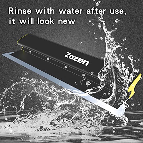 Zozen Drywall Skimming Blade 24in/60cm, All Body made of Aluminum Alloy, Blade made of European Stainless Steel, Smoothing Knife/Wipe Down Knife/Drywall Knife, Acting on Gyprock/WallBoard/Plasterboard