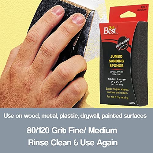 Do it Best Drywall Repair Kit- DAP Drydex (2Pack)- Joint Compound Spackle Patch- Nail Hole Filler- Wall Putty- Plaster Repair- Bundled w/Sanding Block & 3 Pack Putty Knife Set