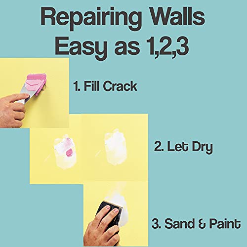 Do it Best Drywall Repair Kit- DAP Drydex (2Pack)- Joint Compound Spackle Patch- Nail Hole Filler- Wall Putty- Plaster Repair- Bundled w/Sanding Block & 3 Pack Putty Knife Set
