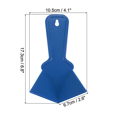 uxcell Inside Corner Trowel 4 Inch Drywall Corner Tool Plastic Corner Knife, Blue 2pcs