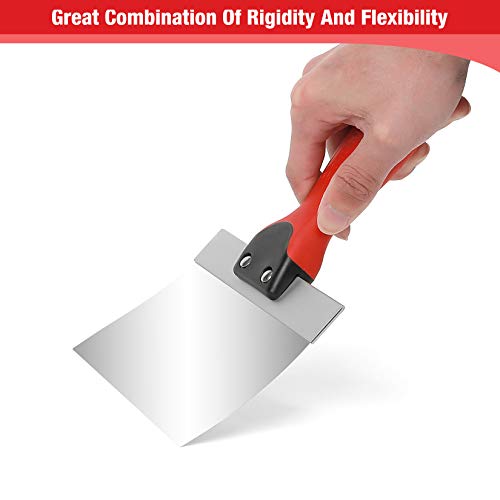 Goldblatt Drywall Tools, Drywall Knife Set, 5-Piece Stainless Steel Taping Knives, Includes- 6'', 8'', 10'', 12'', 14'' Drywall Tools, Perfect for Drywall Joint Taping, Finishing and Patching