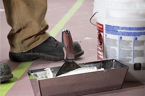 MARSHALLTOWN Heli-Arc Mud Pans, 14 Inch, Heavy Gauge Stainless Steel, Heli-Arc Welded Corners, Sheared Sides to Clean Knives, Hold Joint Compound, Drywall and Plaster, 6396