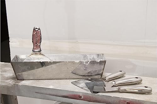 MARSHALLTOWN Heli-Arc Mud Pans, 14 Inch, Heavy Gauge Stainless Steel, Heli-Arc Welded Corners, Sheared Sides to Clean Knives, Hold Joint Compound, Drywall and Plaster, 6396