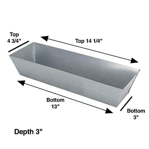 Edward Tools 13” Steel Mud Pan - Sheared edges for easy knife cleaning - Perfect size for larger knives - Rust proof design - Heavy duty but still lightweight - Drywall mud pan - Lifetime warranty