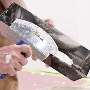 MARSHALLTOWN Heli-Arc Mud Pans, 14 Inch, Heavy Gauge Stainless Steel, Heli-Arc Welded Corners, Sheared Sides to Clean Knives, Hold Joint Compound, Drywall and Plaster, 6396