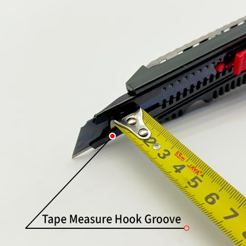 109TOOLs Drywall 4 in 1 Multi Knife Drywall Multi Tool Drywall Rasp Plaster Planer Jab Saw Tape Measure Hook 18mm SK-2 with High Durability Blade Best Premium utility knife