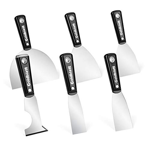 Goldblatt 6-piece Joint Knife Set, 5-piece 1-1/2'' to 6'' Putty Knives and 6-in-1 Multi-Tool Painter Scraper, Nylon Handle, for Drywall