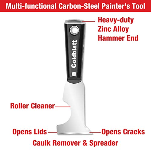 Goldblatt 6-piece Joint Knife Set, 5-piece 1-1/2'' to 6'' Putty Knives and 6-in-1 Multi-Tool Painter Scraper, Nylon Handle, for Drywall