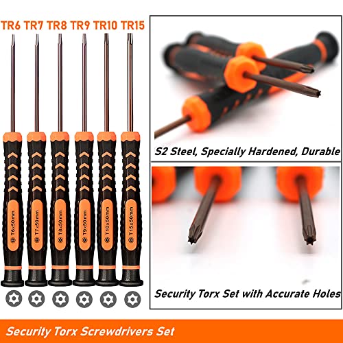TECKMAN 10-Piece Magnetic Small Torx Screwdriver Set