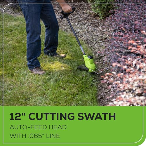 Greenworks 2 x 24V 21" Brushless Cordless (Self-Propelled) Lawn Mower + Blower (320 CFM) + 12" String Trimmer, (2) 5.0Ah Batteries and Charger Included (125+ Compatible Tools)