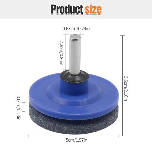 YAUNJI Lawnmower Dull Blade Sharpener, 2024 New Lawn Mower Blade Sharpener Kits, Universal Blade Sharpeners for Lawn Mowers for Any Power Hand Drill (Blue 3 PCS)