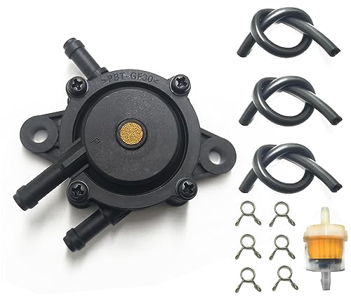 VRWEARE Fuel Pump with Filter and Oil Hose Compatible with Kohler 17HP-25HP Briggs and Stratton John Deere Kawasaki Yamaha Golf Cart Lawn Mower Small Engine 491922 691034 692313 808492 808656