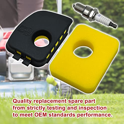 Air Cleaner Replacement Foam Filter 799579 fit for B.S. Engine Air Filters Spark Plug compatible with Briggs and Stratton Lawn Mower